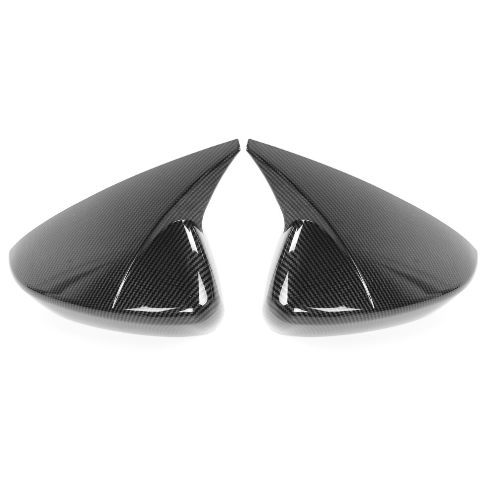 Pair Horn Style Side Mirror Cap Housing Protector 8320539153384