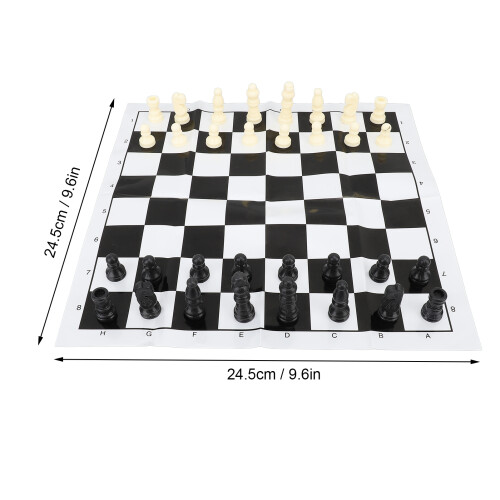 2-in-1 Folding Chess Set: Portable Reversible Chess/Checkers Kit 56pcs 1