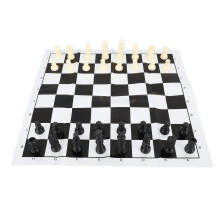 2-in-1 Folding Chess Set: Portable Reversible Chess/Checkers Kit 56pcs