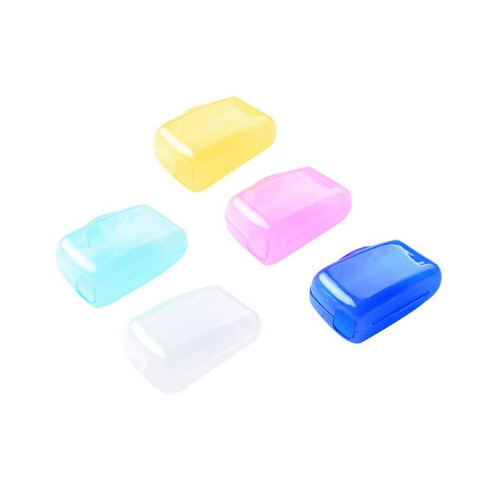 Light Travel Portable Toothbrush Head Covers For Camping Hiking Business Trip 5 Pack Color Compact Design