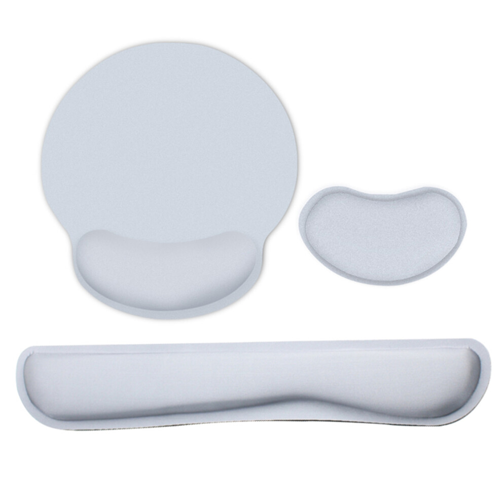 Ergonomic Memory Foam Keyboard Wrist Rest Mouse Grey 8320539154442