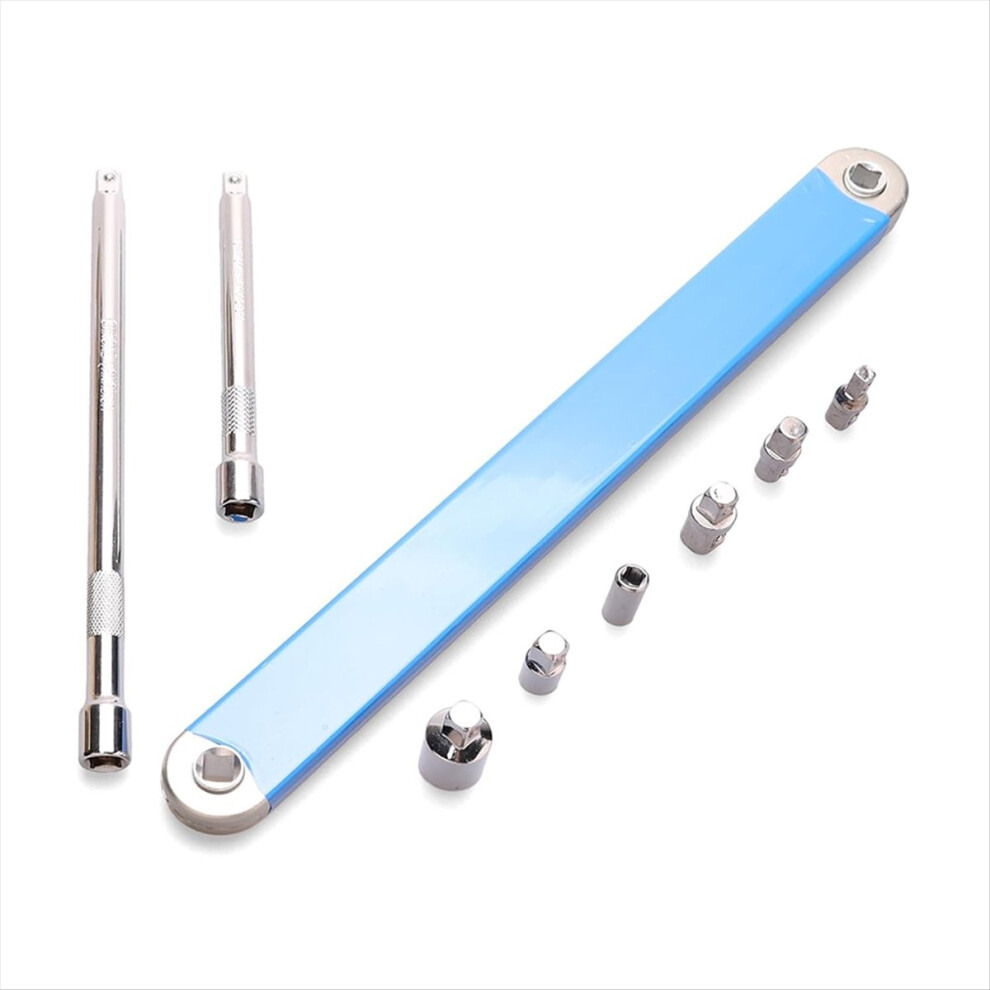 Offset Extension Wrench,1/4In Socket,1/4In And 1/2In Ratchet Adapters 4714049983939