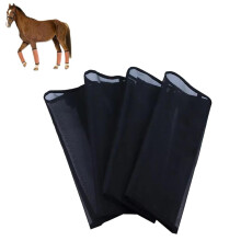 Breathable Mesh Horse Fly Boots Set of 4, Tear-Resistant Flyproof Leggings for Horses in Black, Loose Fit Design