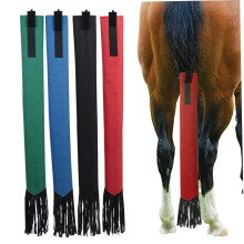 4Pcs Horse Tail Bag Set, 28x3x3 Inch Anti-Sting Protective Fabric Bags in 4 Colors with Fastening Tape for Horses