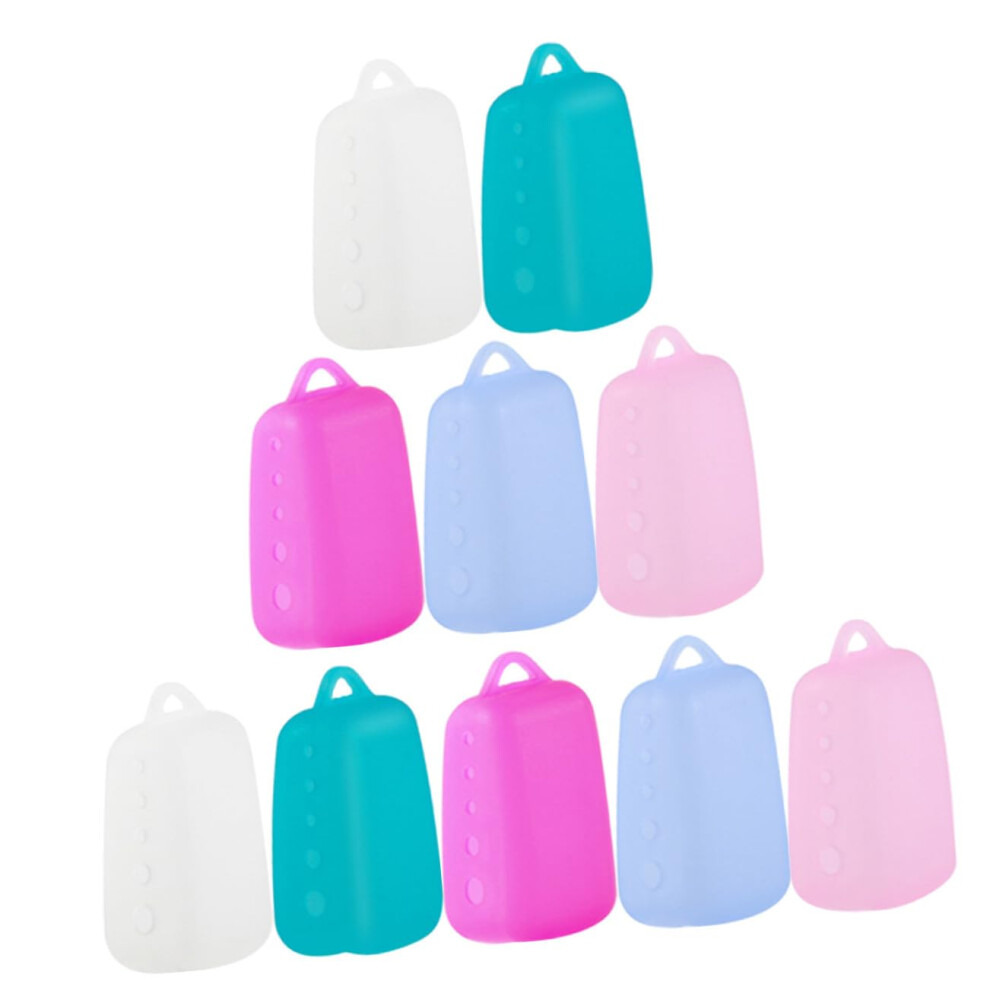 Silicone Toothbrush Head Covers 10Pcs Portable Travel Caps with Ventilation Lightweight Compact Design for Business Trips and Picnics