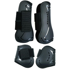 Horse Leg Protective Boots Set Adjustable Neoprene PU Splint Boots for Training Racing Size C Leg Support