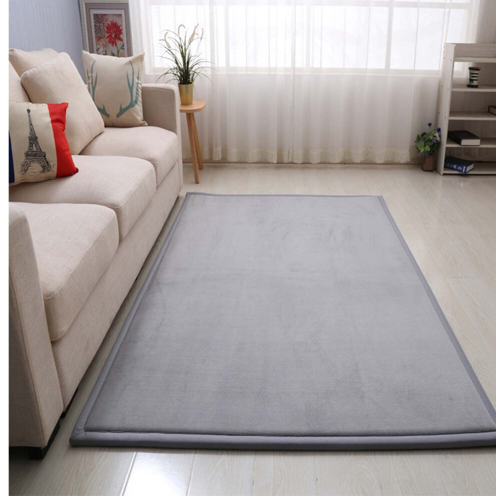Velvet Carpet Custom Size Area Rug For Bedroom Living Room Kitchen Nursery Play Mat Yoga Exercise Games Coral