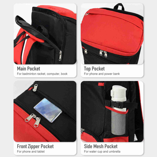 Large Capacity Tennis Backpack Breathable 2