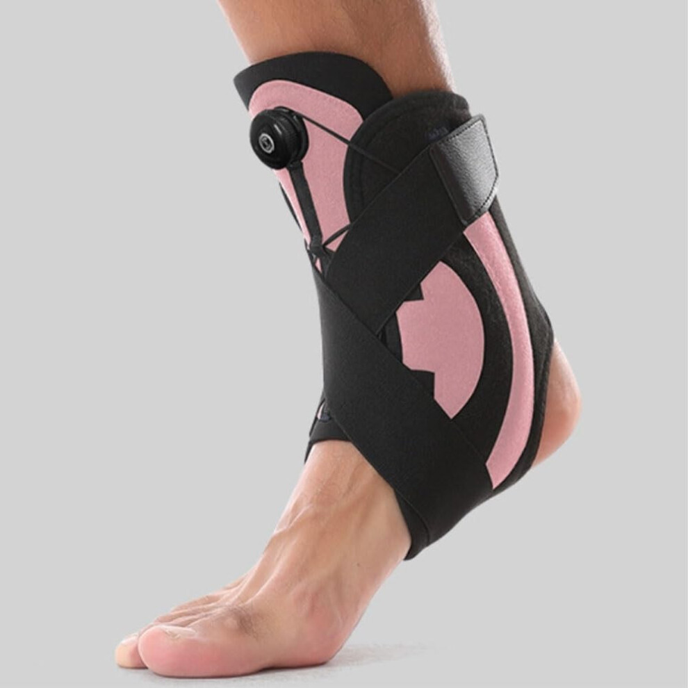 Ankle Braces for Foot Support, Adjustable Arch Support for Football, Basketball, Running, Pink Color for Sprains and Tendonitis