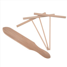 Spatula Set Wooden T Sticks for Spreading Pancake Batter, Set of 4