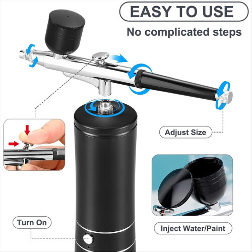 Neu Airbrush KIT Cordless Wiederaufladbare Kompressor Airbrush Set 1