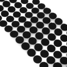300 Paar schwarze selbstklebende Klettbänder mit Haken- und Schlaufe-Verschluss