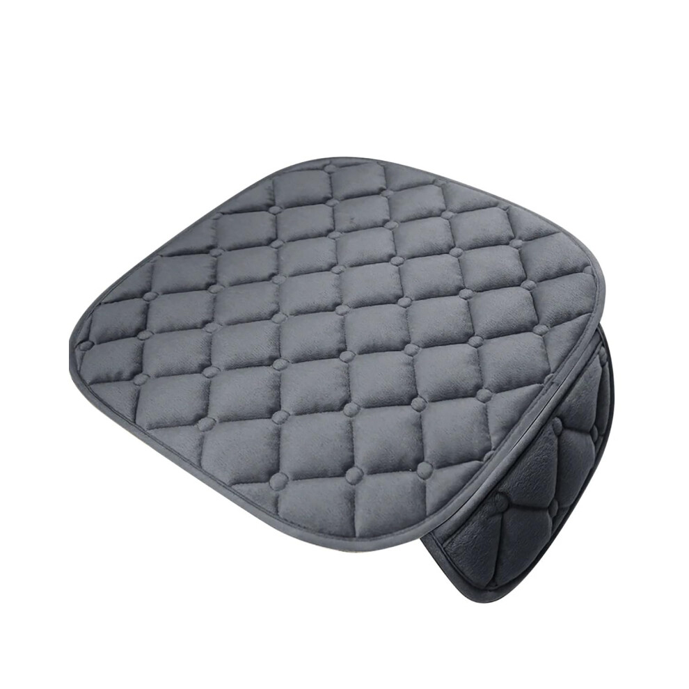 Car Seat Cushion Cover Rear Flocking Cloth Anti-Slip Protector Mat With Pocket For Front Seats Universal Fit Black 9016109820778