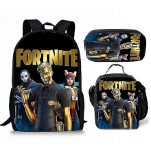 Children's Game Fortnite Backpack Three-piece Set Of Children's Gifts