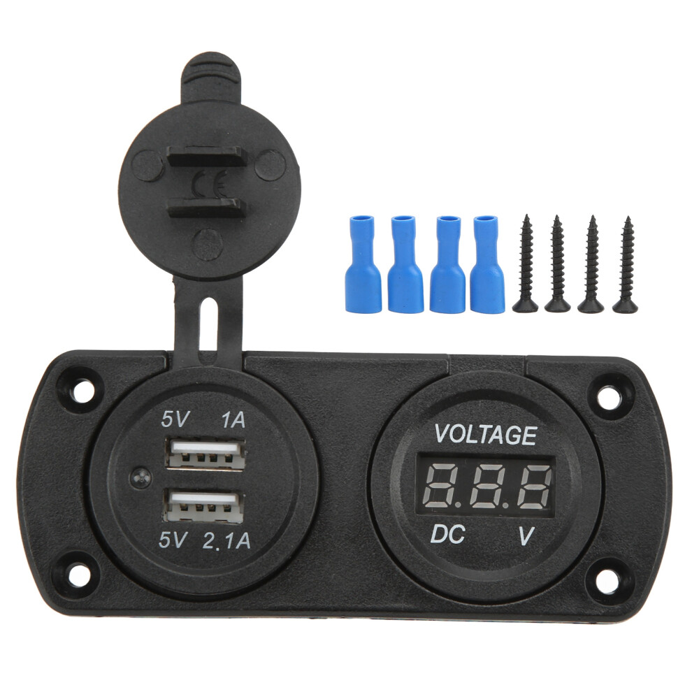 Fast Car Charger Voltage Gauge Dual Usb 12Â24V 8320539158280