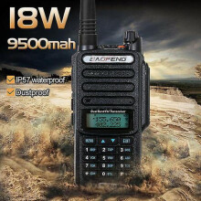 18W Baofeng UV-9R Plus Walkie Talkie VHF UHF Dual Band Handheld Two Way Radio