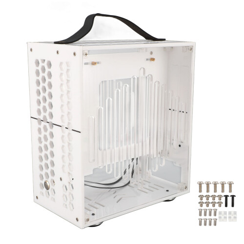 23x20.5x12cm Miniature ITX PC Case Clear Arcylic