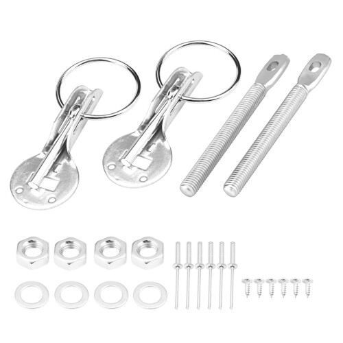 Universal Bonnet Hood Pin Pins Lock Latch Kit for