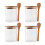 4-Pack Overnight Oats Glazen Containers met Deksels en Lepels 1