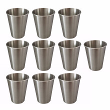 10Piece 304 Stainless Steel Cup Set Multipurpose Stainless Steel