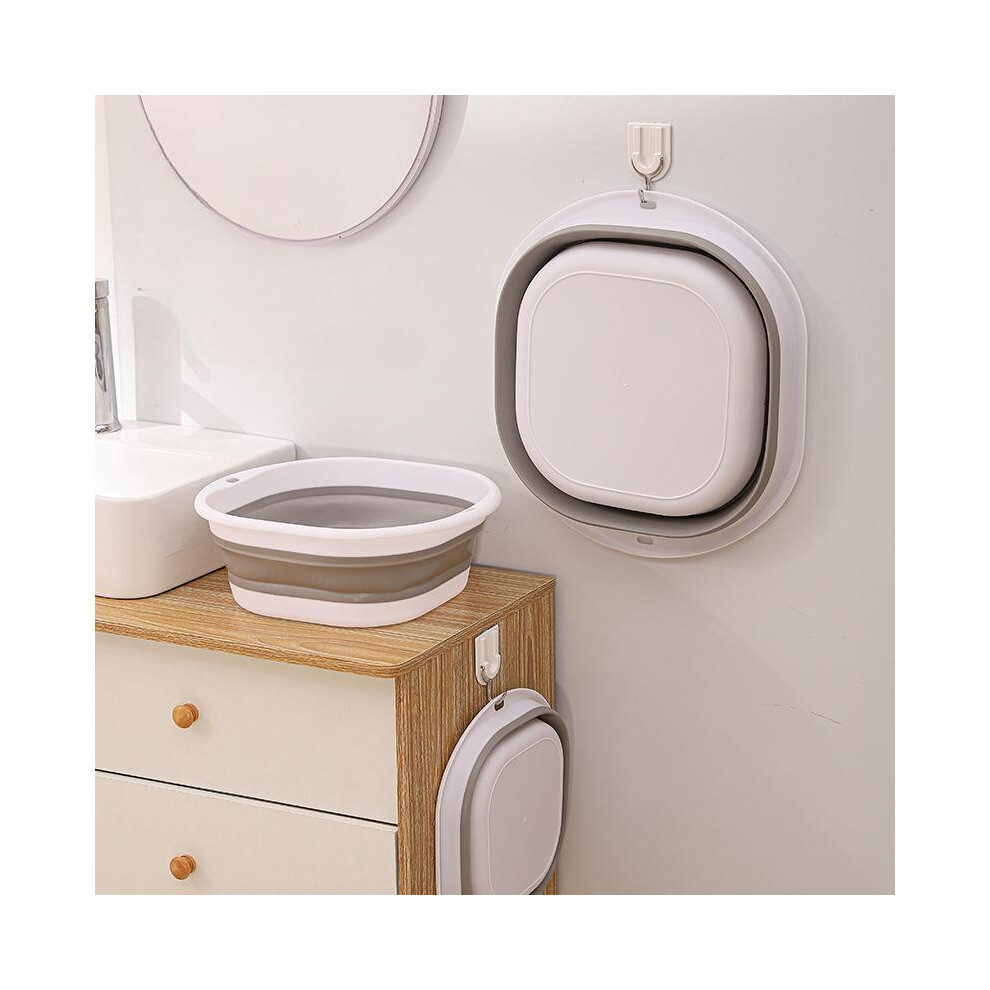 (Gray., 3Pcs) Portable Folding Basin, 3Pcs Multipurpose Foldable Wash Basin, Lightweight Portable Basin, Collapsible Basin For Camping Sink And Home 5033790699234