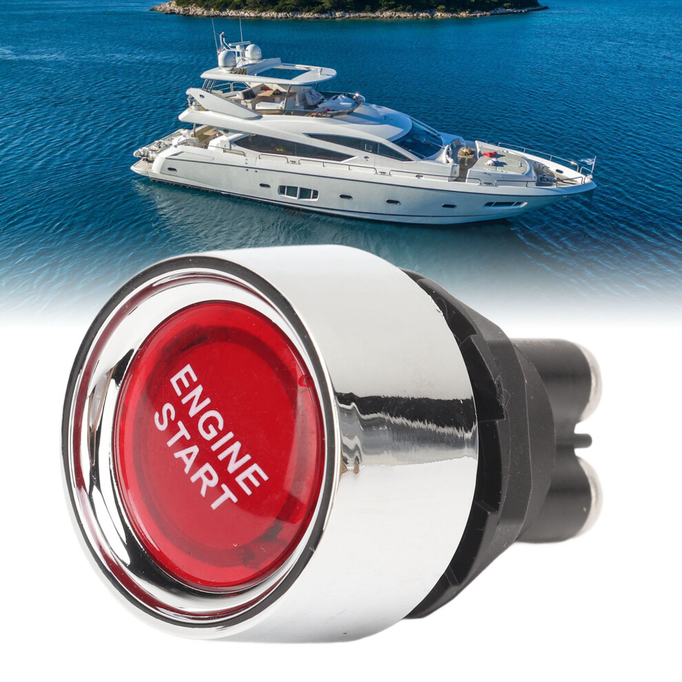 Engine Start Ignition Switch Dc12v 50A Push Button For Vehicles Boats Yachts Red 6951349141791