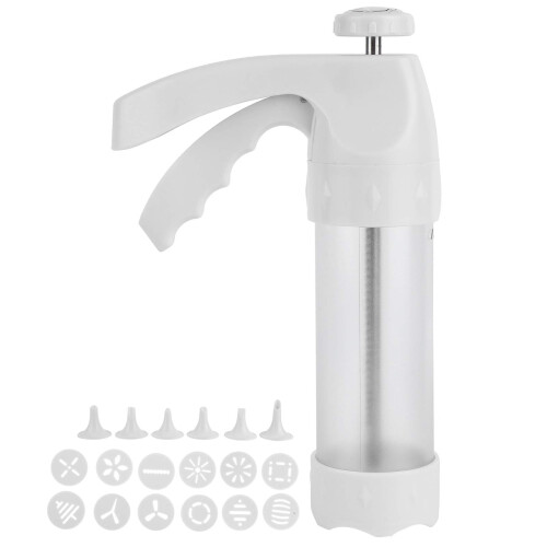Cookie Biscuit Press Cutter Set for Easy Cake Decorating - Plastic Baking Tools, 12 Designs, Ideal for DIY Crafts