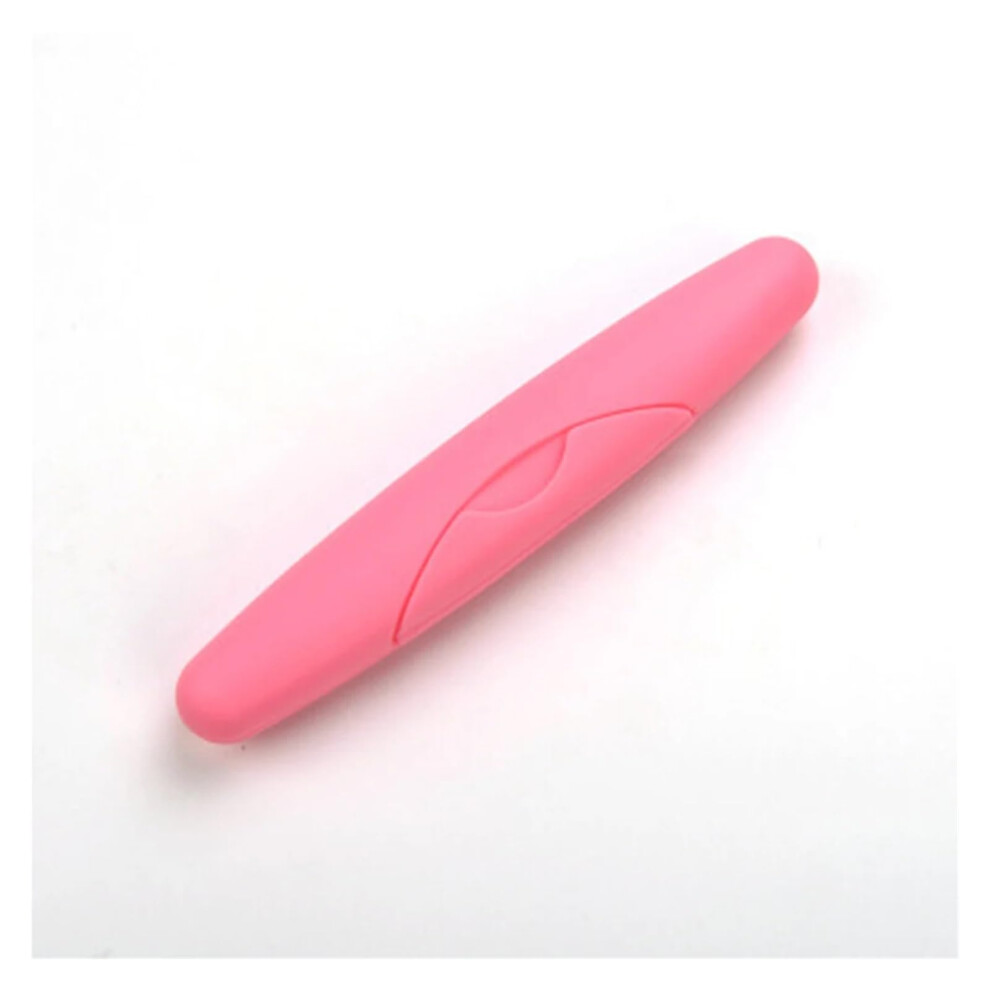 Manual Toothbrush Travel Case Pink Waterproof Leak-Proof Box With Cover For Hiking Camping