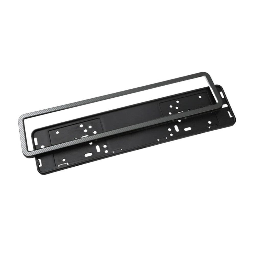 Car Number Plate Holder License Frame, Carbon Fiber Pattern, Anticorrosion Weatherproof For European Standard Vehicles 9016109822413