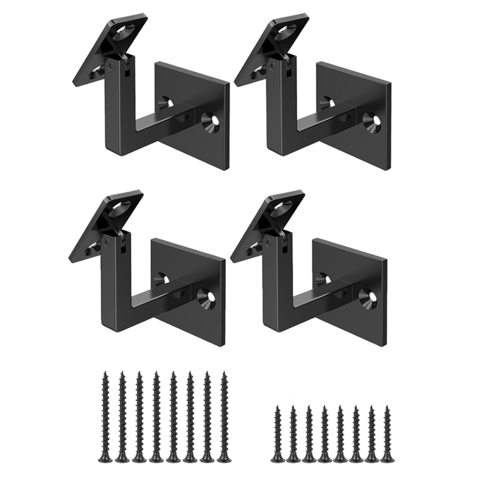 4 Pack Adjustable Handrail Brackets, Stair Railing Brackets-image-OPC-PKBVHMX-NEW
