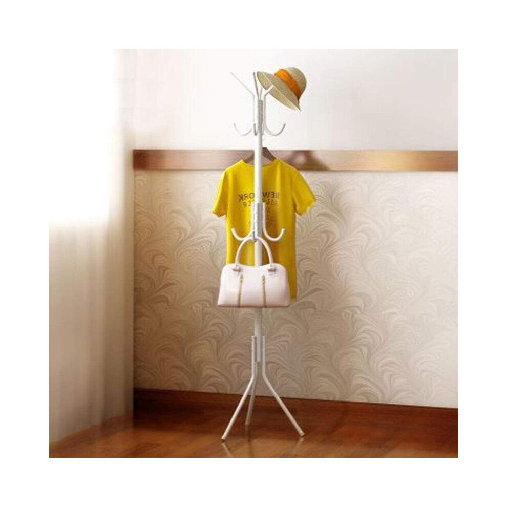 (White) 175cm Coat Stand Garment Rack Metal 12 Hooks Clothes Rail Hat Umbrella Hanger Hanging 3 Tier Freestanding Storage Holder Hat Handb-image-OPC-PKFJCC6-NEW