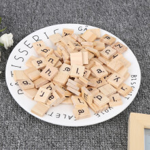 Holz-Alphabet- und Zahlen-Puzzleblöcke - 100 Stück, 18x20mm