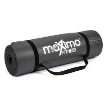 (Black) Extra Thick Yoga Mat 72" x 24" with Carrying Strap for Women and Men