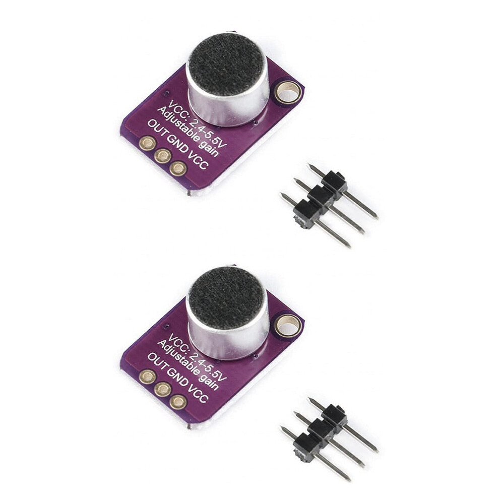 Max4466 Electret Microphone Amplifier Module With Adjustable Gain Control, 2Pcs Max4466 Breakout Sensor For Audio Projects 9016109822659