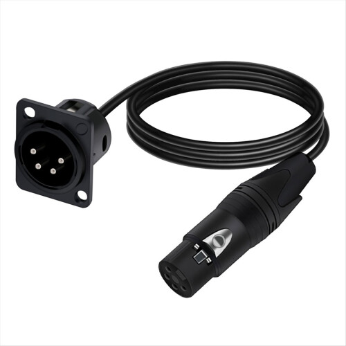 4Pin Τύπος XLR Πλαίσιο Στήριξης Σασί σε Θηλυκό σύνδεσμο XLR 5 μέτρα