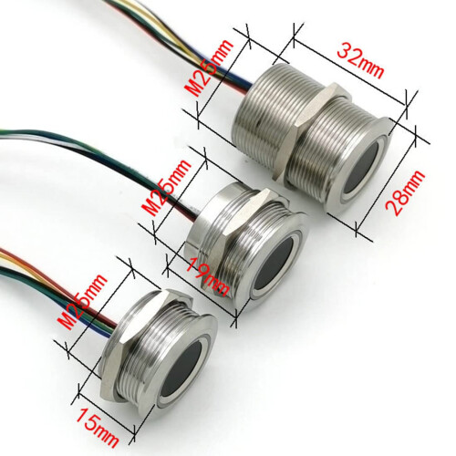 R503 RGB Ring Indicator LED Control Module DC3.3V MX1.0-6Pin Capacitive Fingerprint Sensor 15mm Size 2