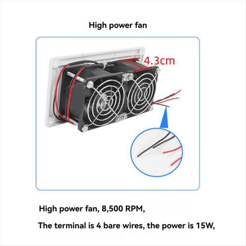 Caravan Motorhome Trailer Ventilação de ar lateral Ventilação Exaustor Branco 2