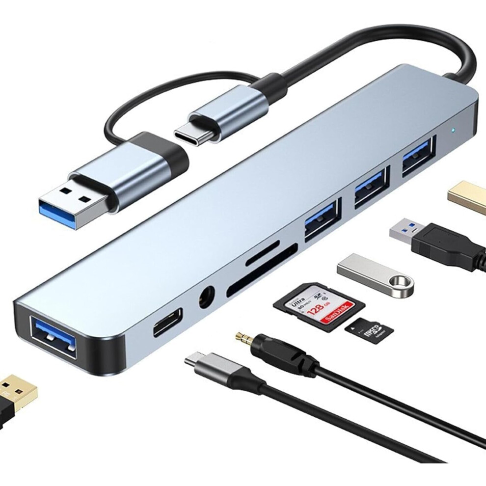 Usb C Hub 8-In-1 With Usb 4.0, Usb-C Ports For Macbook Pro, Air, Imac, Pc, Laptops, Ipad And More Devices 9016109823113