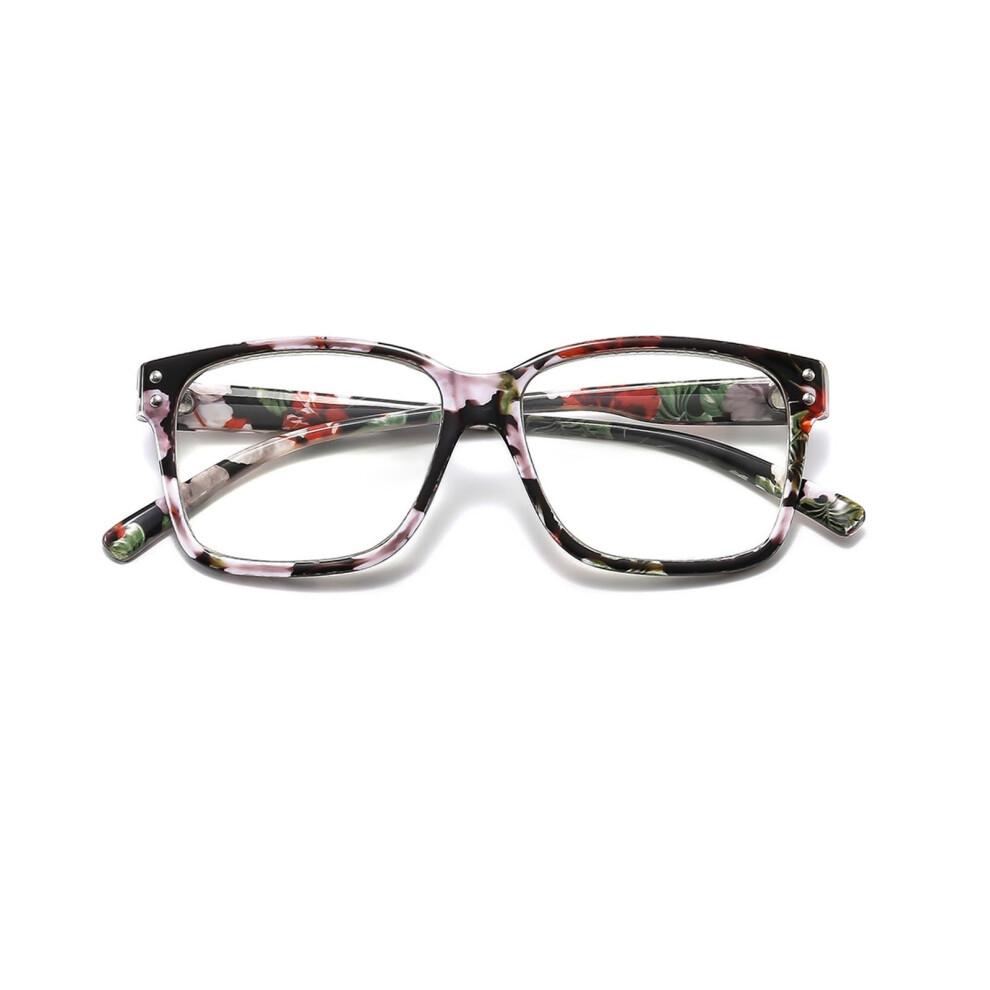 Blue Light Blocking Glasses 1 Pack, HD Vision Computer Gaming Glasses for Women, Lightweight Clear Lens Reading Glasses 2.0x