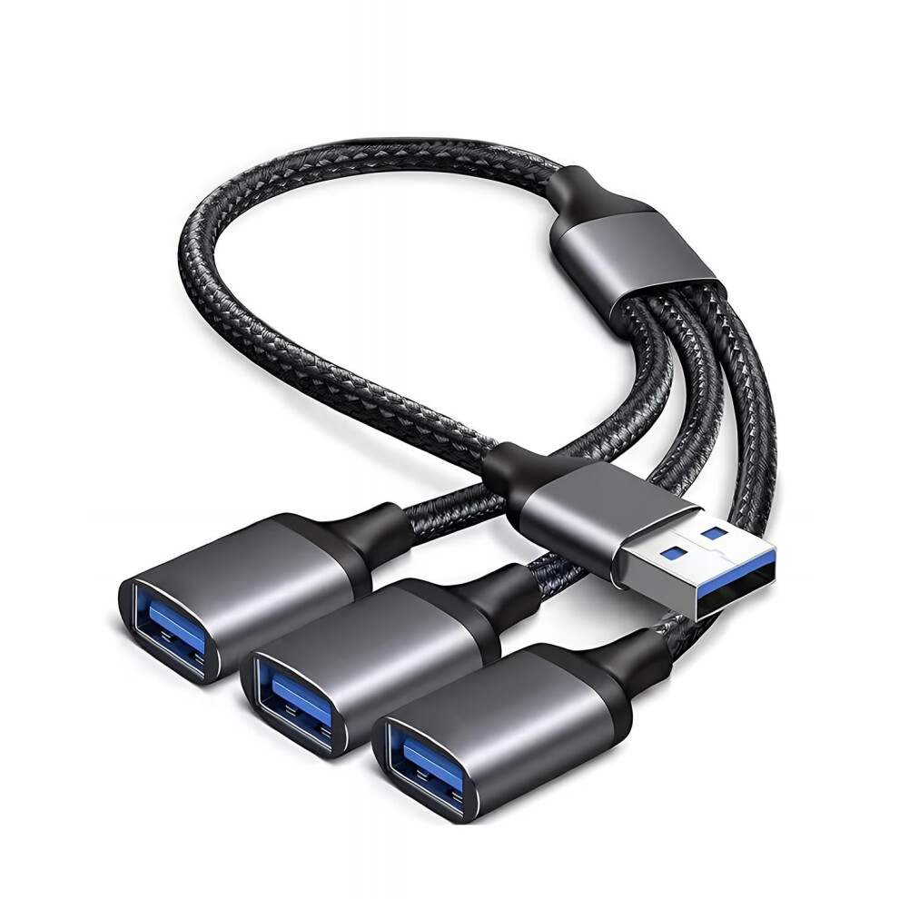Usb Splitter 3 Port Adapter, 1Xusb 3.0 & 2Xusb 2.0 Extender For Laptop, Car, Tv, Printer, Data Transfer And Charging 9084446885255