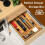 Bamboo Cutlery Silverware Tray Divider Storage Tray Rack Storage Box 7