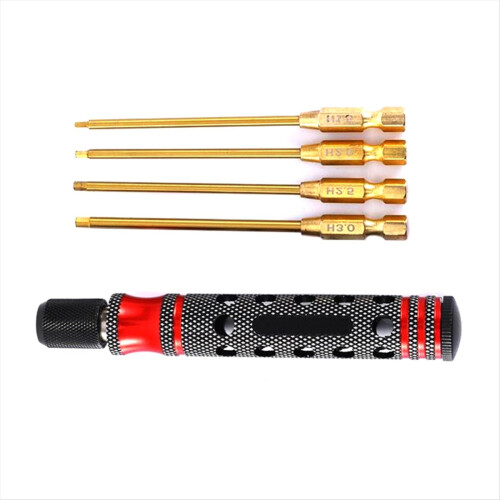 Εξάγωνο σετ κατσαβιδιών 1.5,2.0,2.5, 3.0mm Quick Change Hex Key, Red