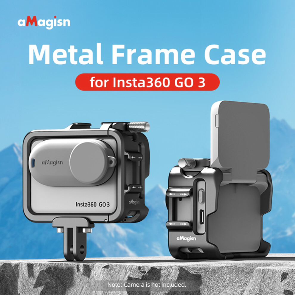 Aluminum Sports Camera Cage For Insta360 Go 3 With Dual Cold Shoes 3471349151390