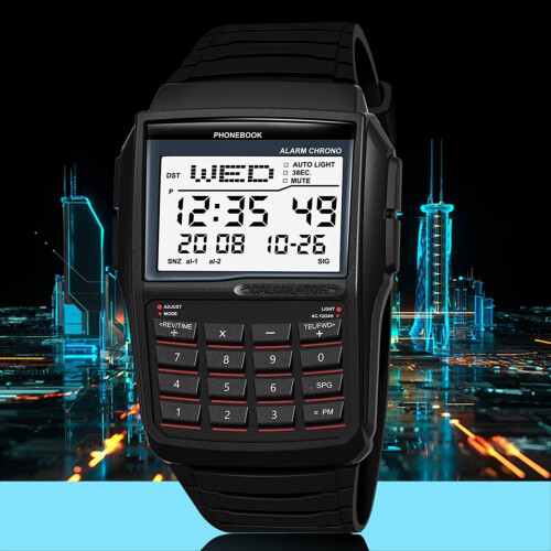LED Elektronische Uhr Digitale Sport Multifunktions Taschenrechner Uhr 2