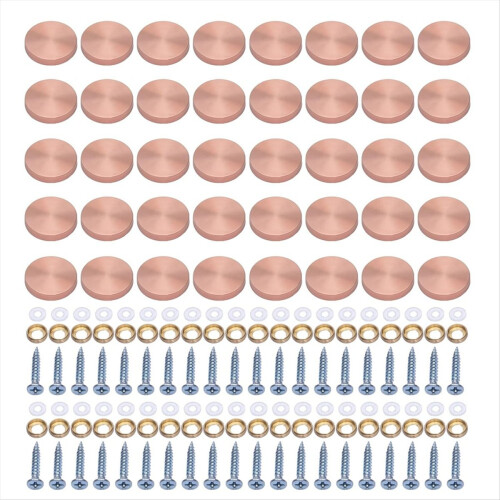 Cache-vis en acier inoxydable pour décoration intérieure, couleur or rose