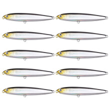 Lot de 10 leurres flottants pour la pêche en mer, 10 g, action Z, artificiels et durs