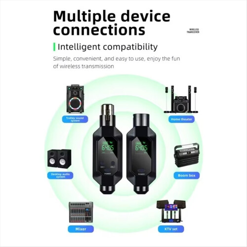 Microphone Converter XLR Transmitter and Receiver for Dynamic 2