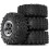 4 Rodas de metal de 1,9 polegadas com pneus de 118 mm de diâmetro externo para Axial Black 1