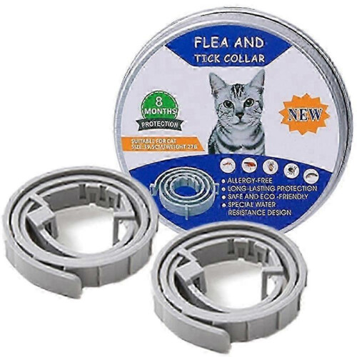 2pack Pet Deworming Flea and Tick Dog /Cat Collar , Adjustable Waterproof Puppy Collar