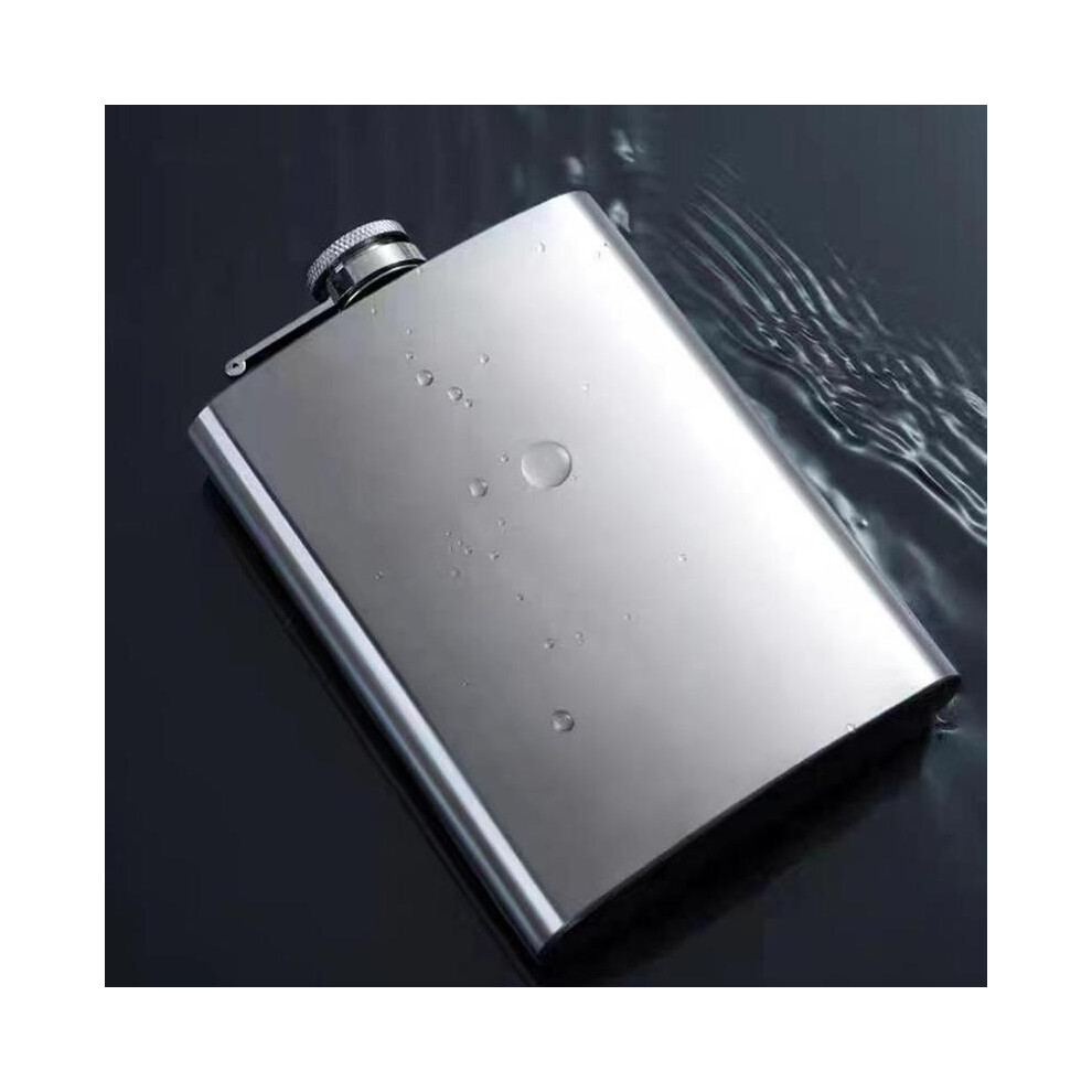 (Silver, 6oz) 1 Piece Stainless Steel Hip Flask, Durable Whiskey Flask, Square Wine Flask, Portable Wine Bottle for Outdoor, Travel Accessory, Drink-image-OPC-PKFJJW6-NEW